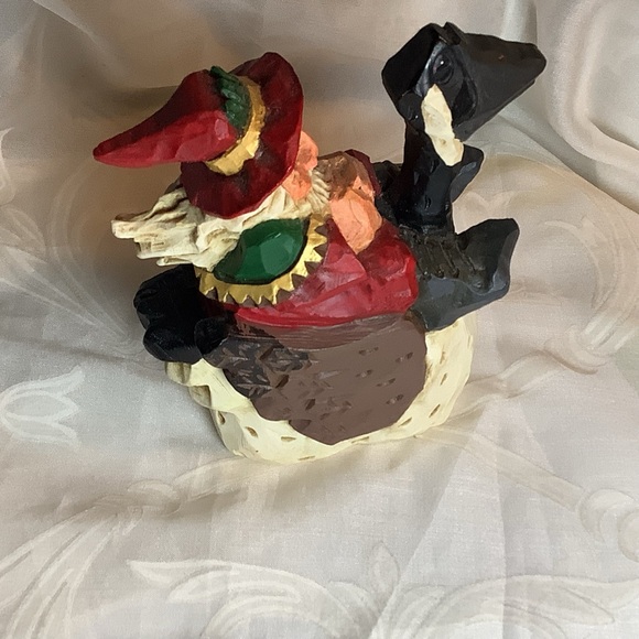 David Frykman Portfolio Santa Rides Canadian Goose 1997 Christmas 6" Tall DF1415 - Picture 4 of 9